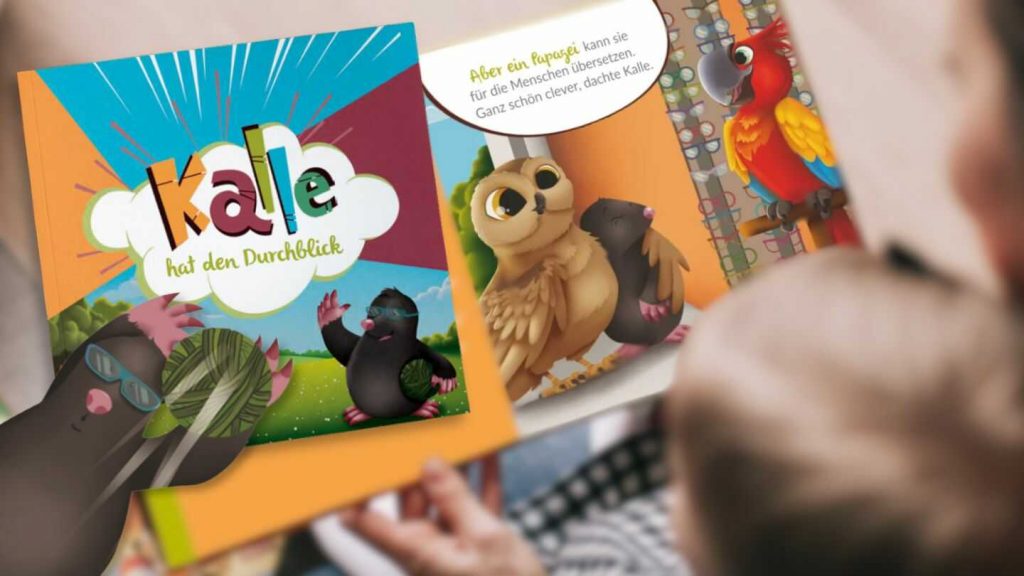 Personalisierbares Kinderbuch für Augenoptiker: Die Geschichte erzählt von Kalle, einem Maulwurf, der wegen seiner Sehschwäche nicht Fußball spielen kann, bis eine passende Sportbrille alles verändert.
